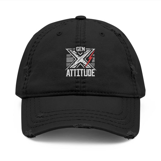 Gen X Attitude Distressed Dad Hat – For When You’ve Earned Every Fray